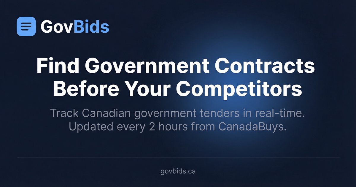 Govbids Government Tenders in Toronto, ON | GovBids | GovBids